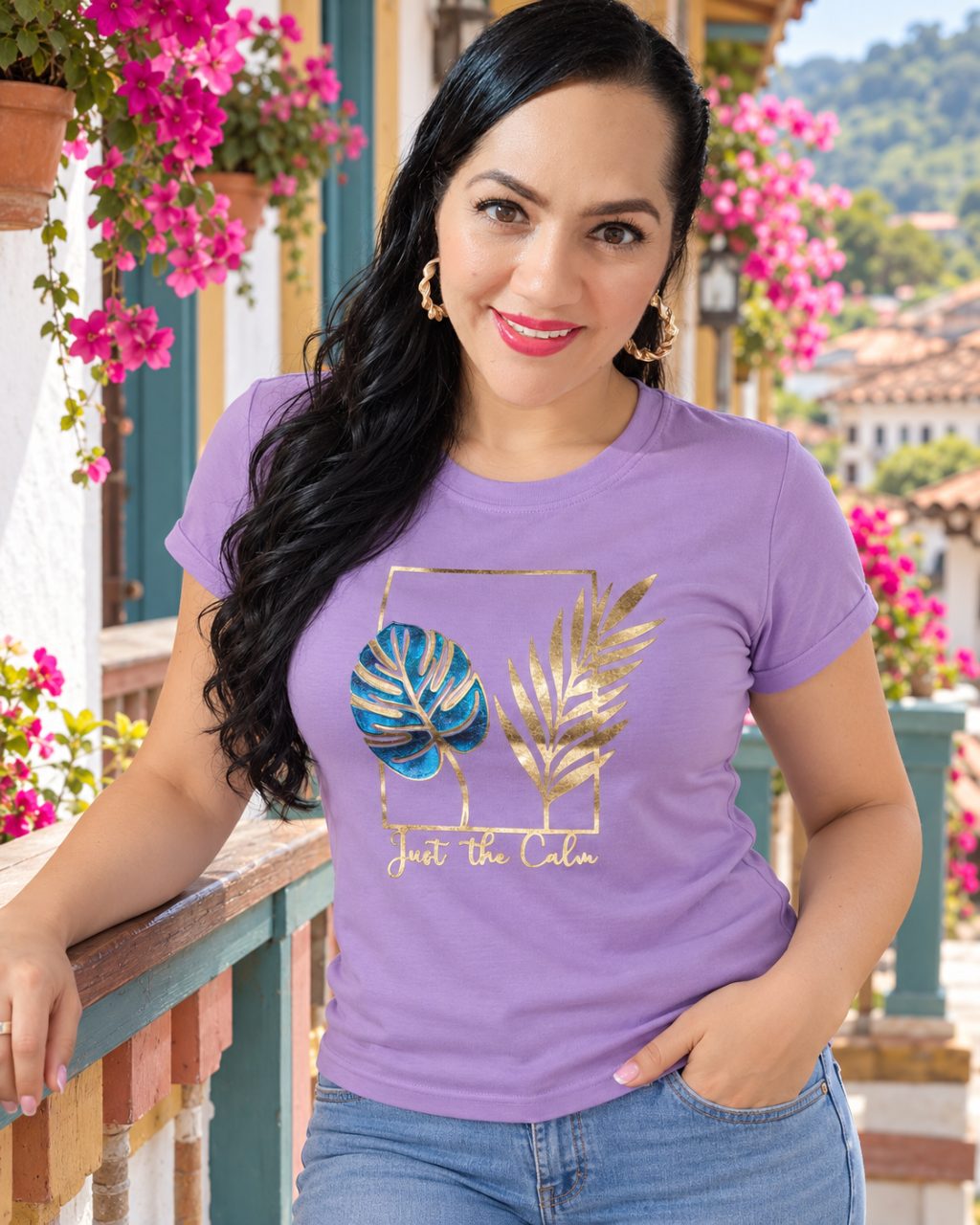 Camiseta algodón licrado semiajustada