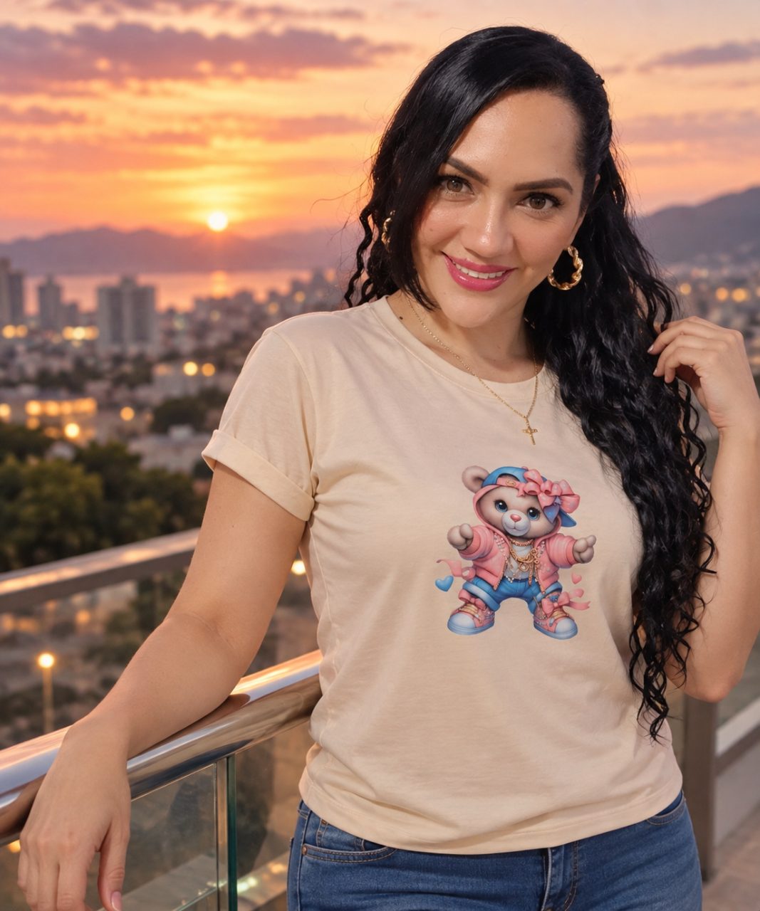Camiseta tela Fria manga doblada