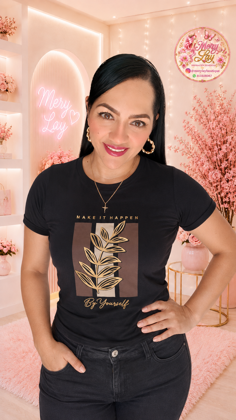 Camiseta algodón licrado