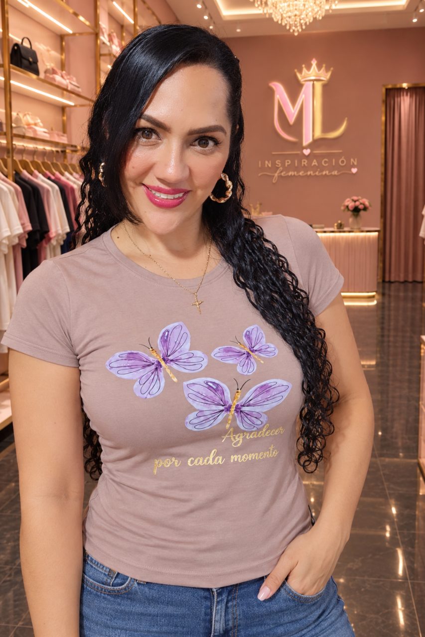 Camiseta algodón licrado semiajustada