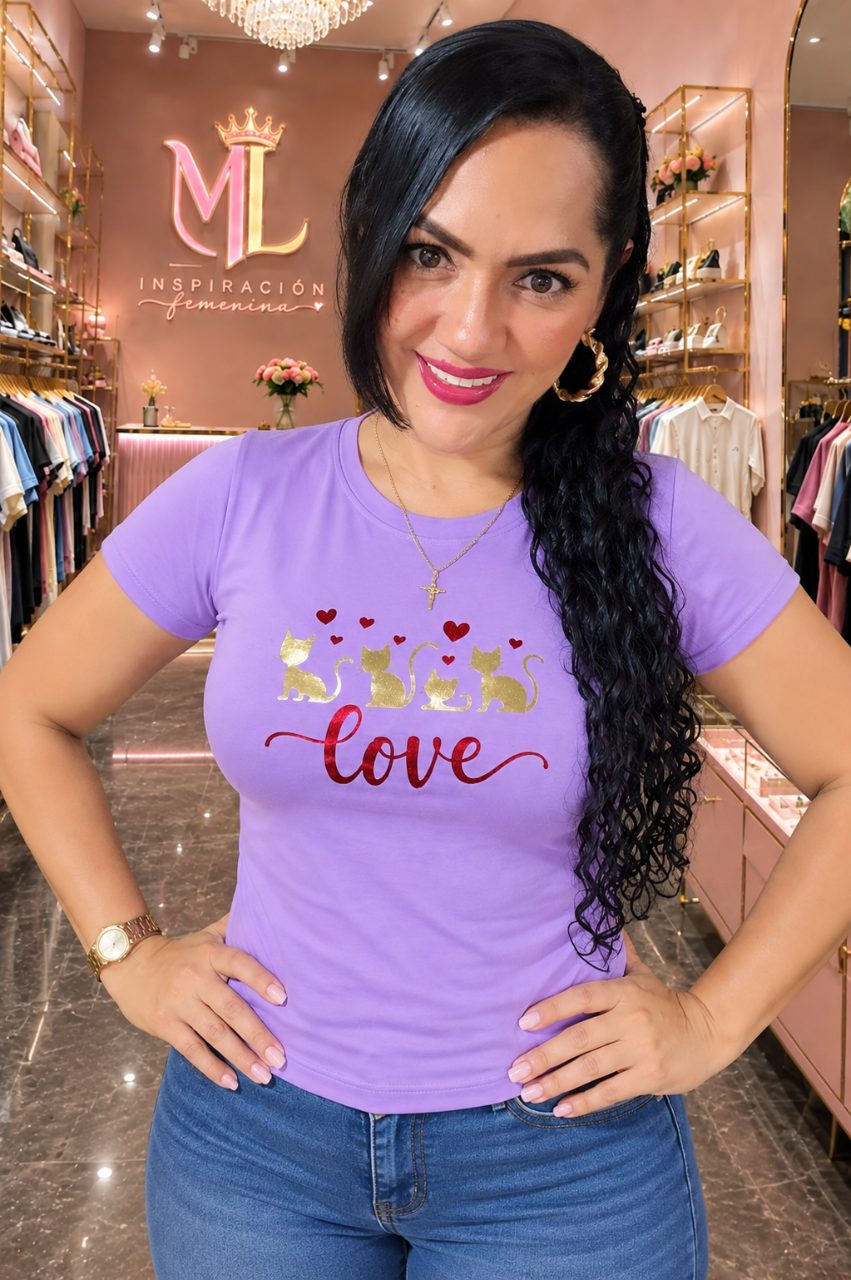Camiseta algodón licrado semiajustada