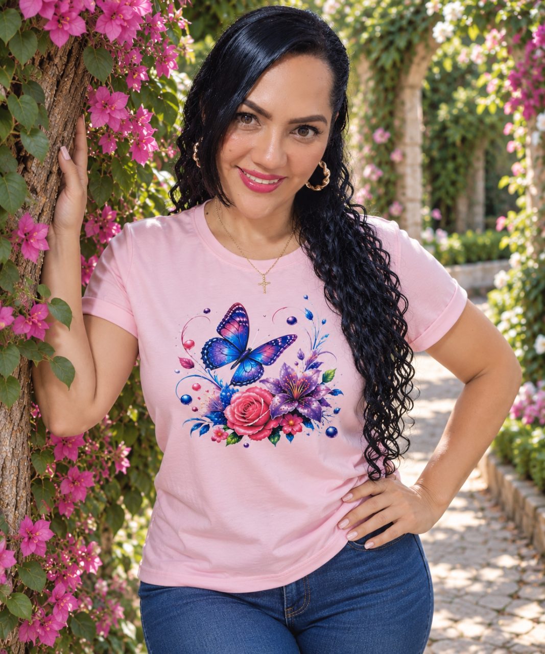 Camiseta tela Fria manga doblada