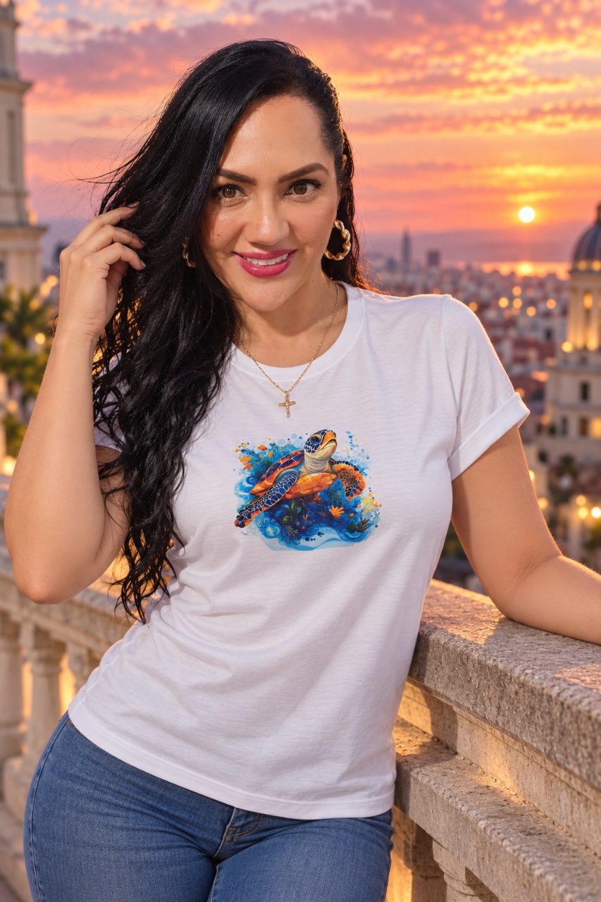 Camiseta tela Fria manga doblada