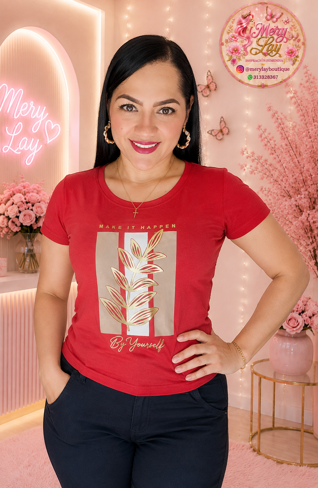 Camiseta algodón licrado