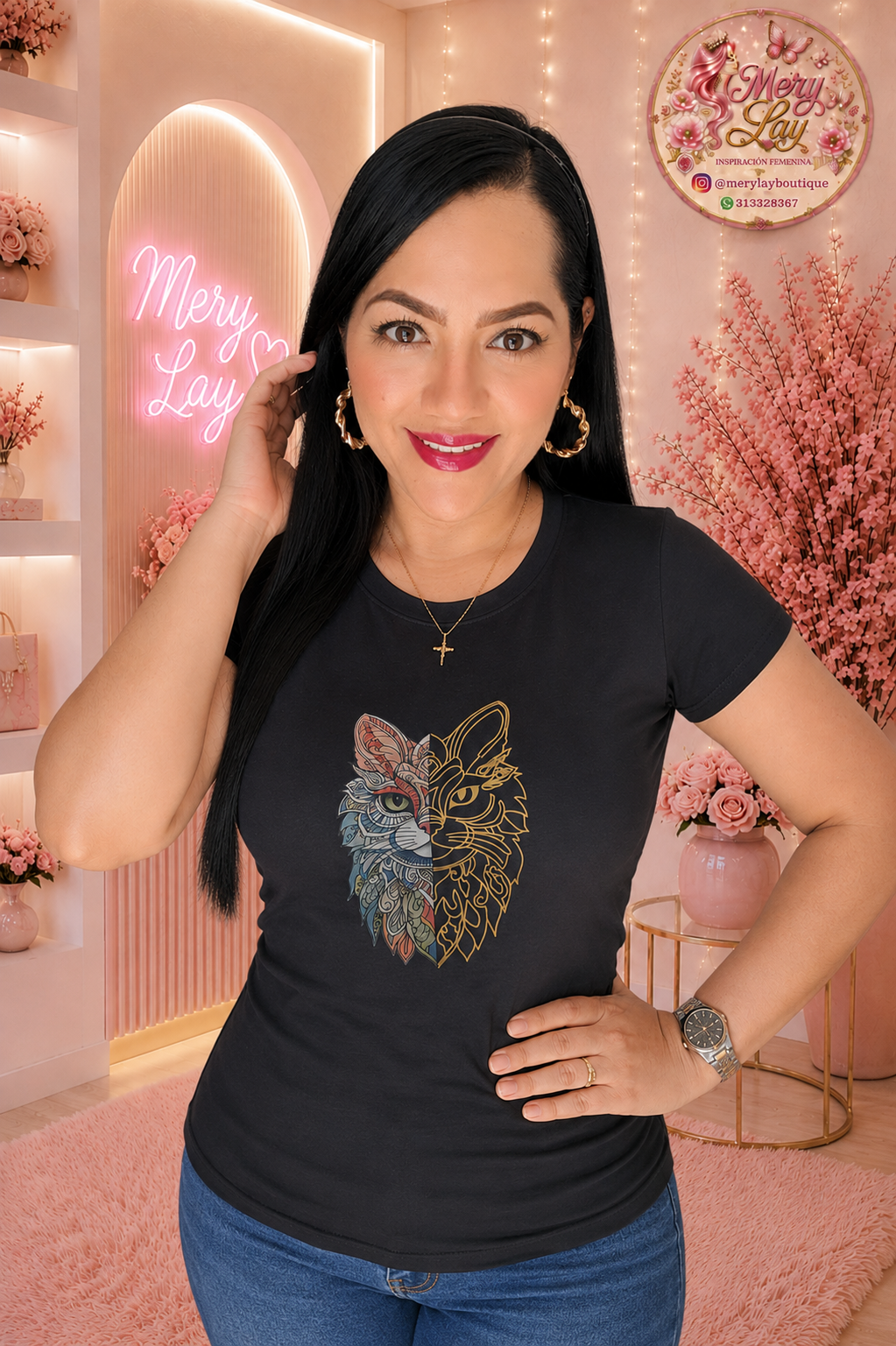 Camiseta algodón licrado