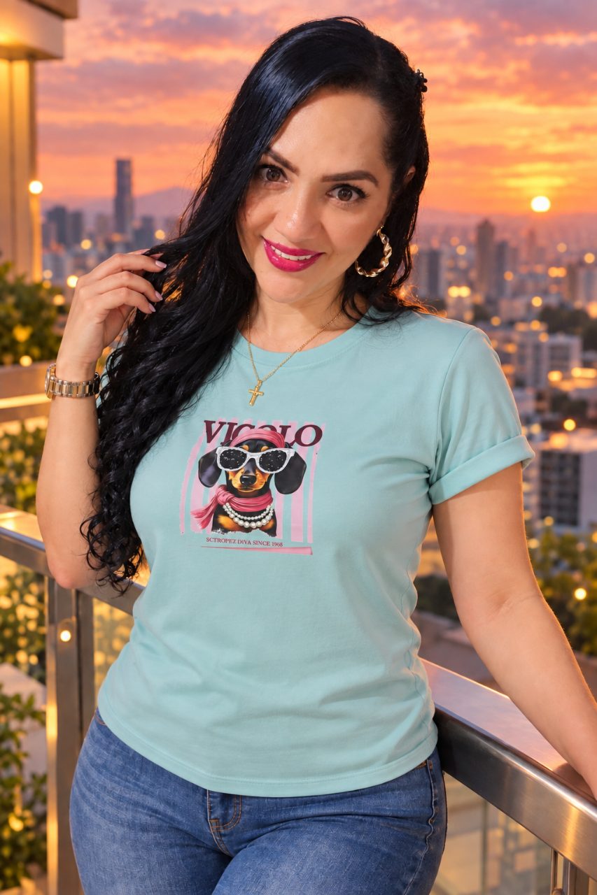 Camiseta tela Fria manga doblada