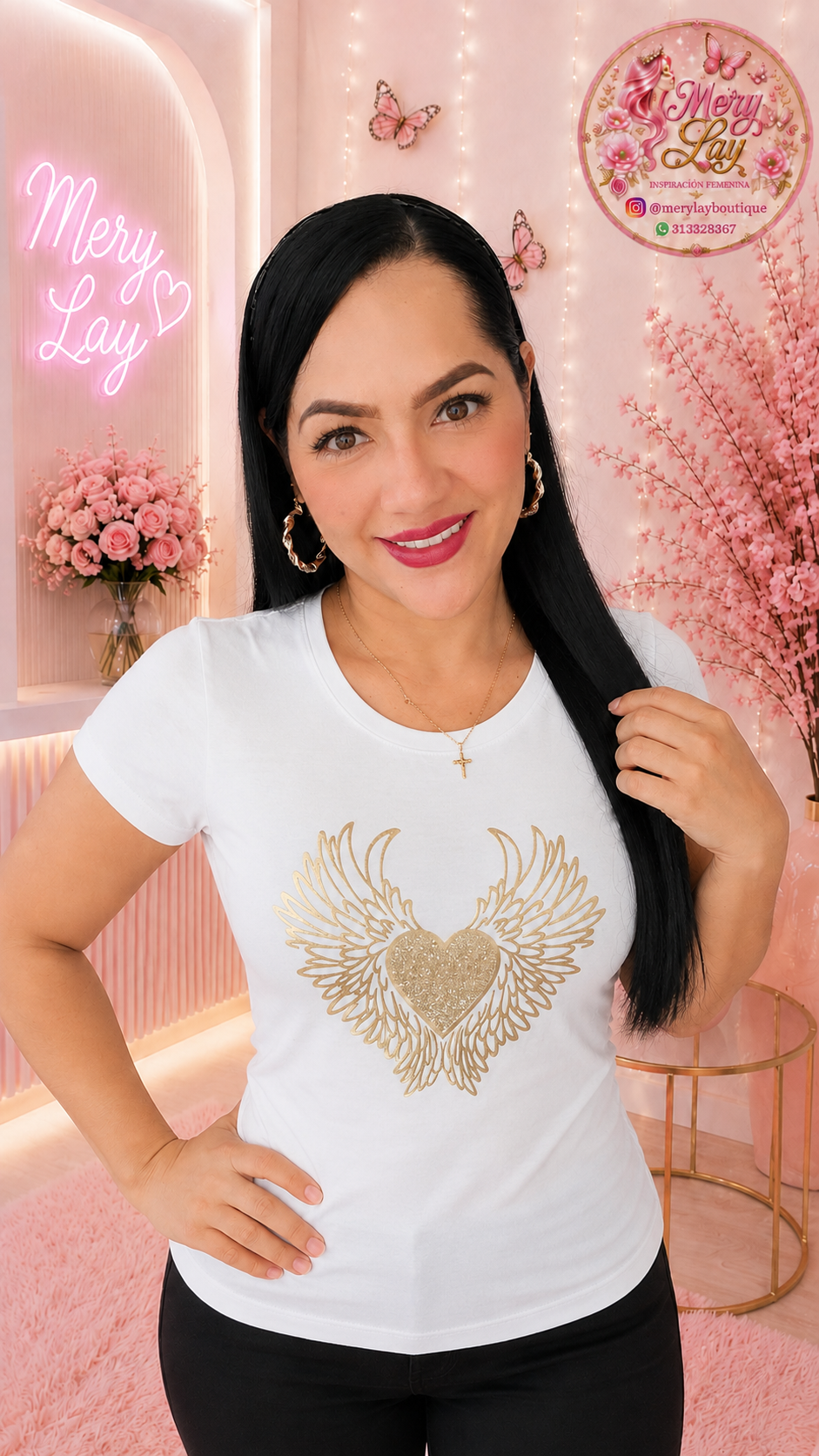 Camiseta algodón licrado