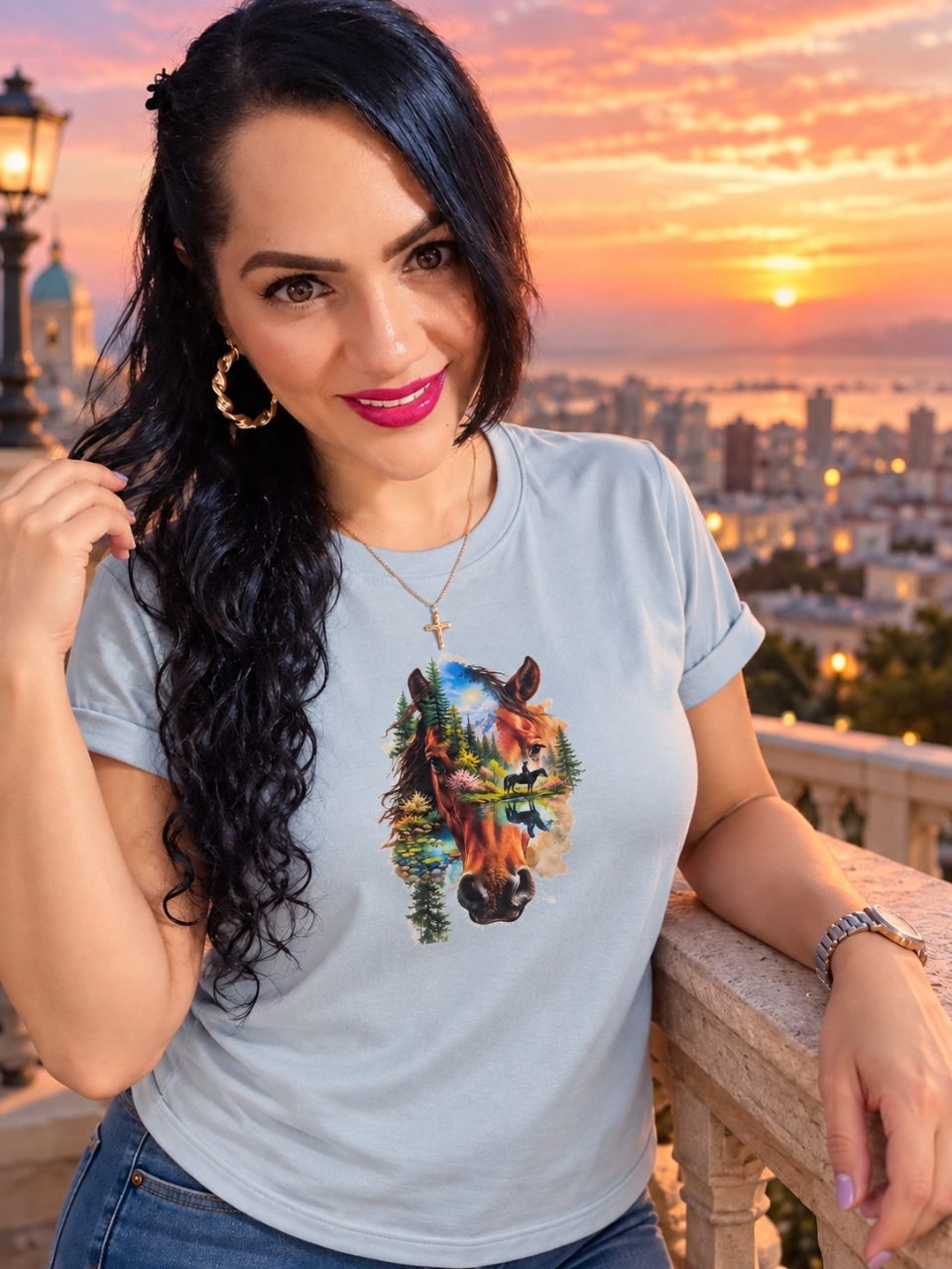 Camiseta tela Fria manga doblada